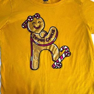 OLD NAVY YELLOW GINGERBREAD LONG SLEEVE SHIRT GIRLS